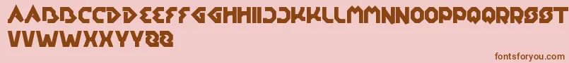 EarthAircraftUniverse-fontti – ruskeat fontit vaaleanpunaisella taustalla
