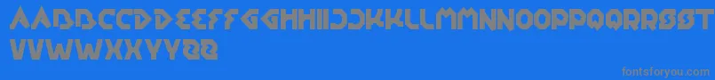 EarthAircraftUniverse-fontti – harmaat kirjasimet sinisellä taustalla
