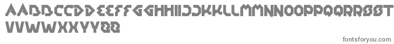 EarthAircraftUniverse-fontti – harmaat kirjasimet valkoisella taustalla