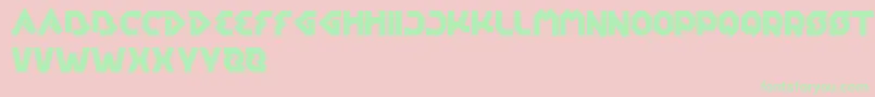 フォントEarthAircraftUniverse – ピンクの背景に緑の文字