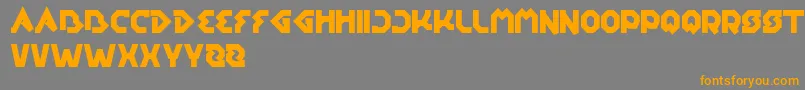 EarthAircraftUniverse-Schriftart – Orangefarbene Schriften auf grauem Hintergrund