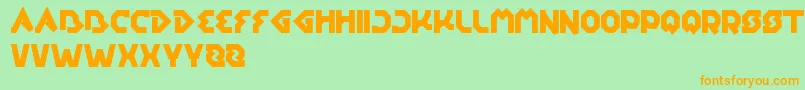 EarthAircraftUniverse Font – Orange Fonts on Green Background