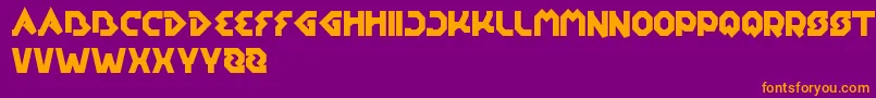 EarthAircraftUniverse Font – Orange Fonts on Purple Background