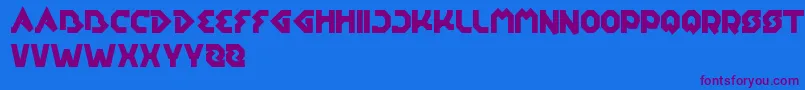 Шрифт EarthAircraftUniverse – фиолетовые шрифты на синем фоне