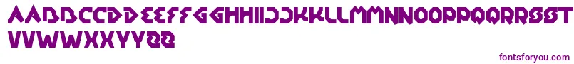 EarthAircraftUniverse-Schriftart – Violette Schriften auf weißem Hintergrund