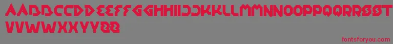フォントEarthAircraftUniverse – 赤い文字の灰色の背景