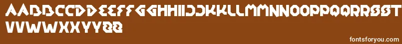Шрифт EarthAircraftUniverse – белые шрифты на коричневом фоне