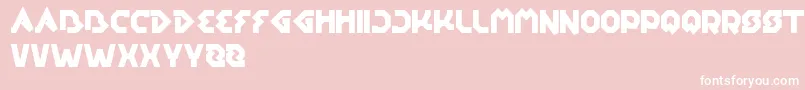 フォントEarthAircraftUniverse – ピンクの背景に白い文字