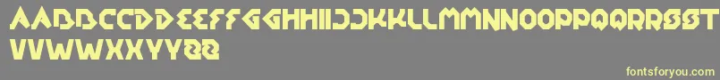 EarthAircraftUniverse-fontti – keltaiset fontit harmaalla taustalla