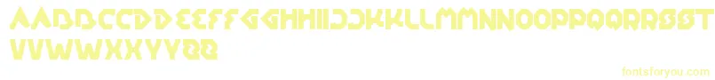 フォントEarthAircraftUniverse – 白い背景に黄色の文字
