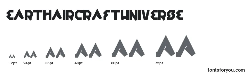 Размеры шрифта EarthAircraftUniverse