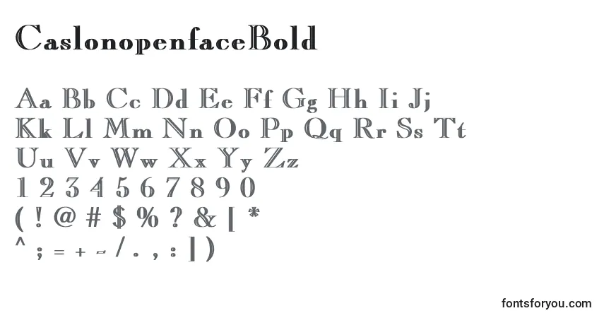 CaslonopenfaceBold-fontti – aakkoset, numerot, erikoismerkit