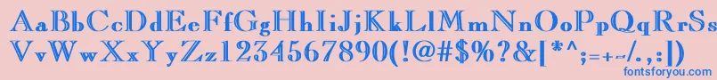 CaslonopenfaceBold Font – Blue Fonts on Pink Background