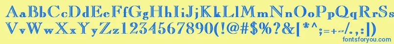 CaslonopenfaceBold Font – Blue Fonts on Yellow Background