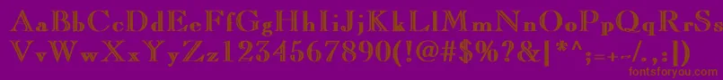 CaslonopenfaceBold-Schriftart – Braune Schriften auf violettem Hintergrund