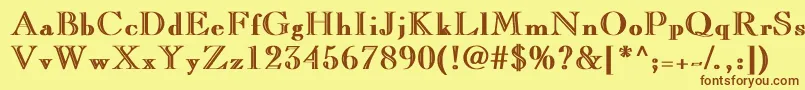 CaslonopenfaceBold Font – Brown Fonts on Yellow Background