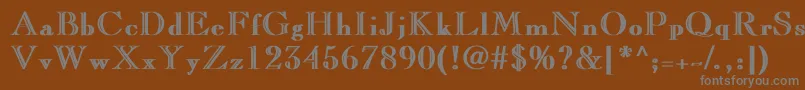 フォントCaslonopenfaceBold – 茶色の背景に灰色の文字