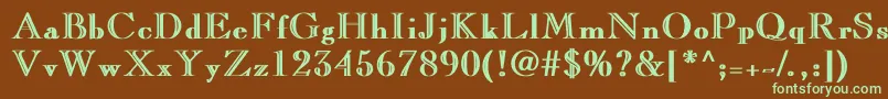 CaslonopenfaceBold Font – Green Fonts on Brown Background