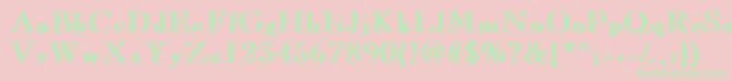 CaslonopenfaceBold Font – Green Fonts on Pink Background