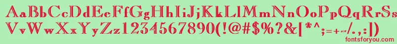 CaslonopenfaceBold Font – Red Fonts on Green Background