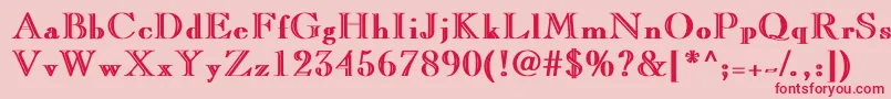 CaslonopenfaceBold Font – Red Fonts on Pink Background