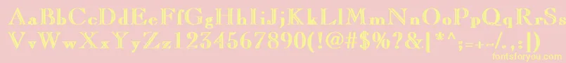 CaslonopenfaceBold-Schriftart – Gelbe Schriften auf rosa Hintergrund