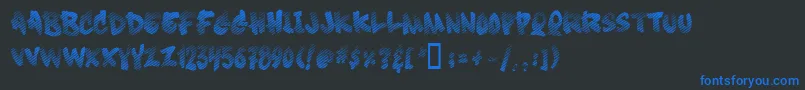 Soft Sugar Fade Font – Blue Fonts on Black Background