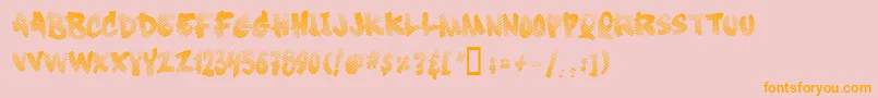 Soft Sugar Fade Font – Orange Fonts on Pink Background