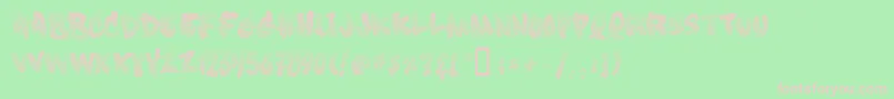 Soft Sugar Fade Font – Pink Fonts on Green Background