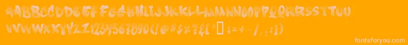 Soft Sugar Fade Font – Pink Fonts on Orange Background