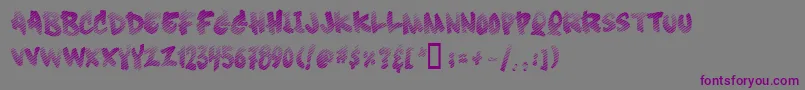 Шрифт Soft Sugar Fade – фиолетовые шрифты на сером фоне