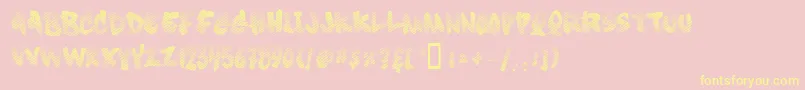 Soft Sugar Fade Font – Yellow Fonts on Pink Background