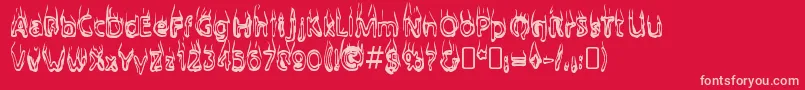 BaileyscarRegular Font – Pink Fonts on Red Background