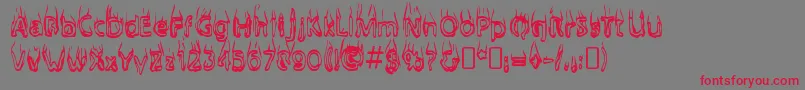 BaileyscarRegular Font – Red Fonts on Gray Background