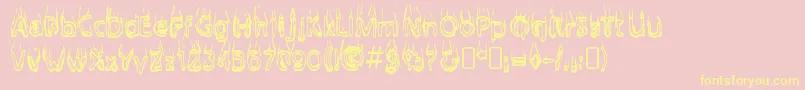 BaileyscarRegular Font – Yellow Fonts on Pink Background