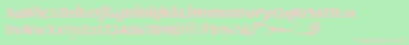 DragonserialHeavyItalic-Schriftart – Rosa Schriften auf grünem Hintergrund