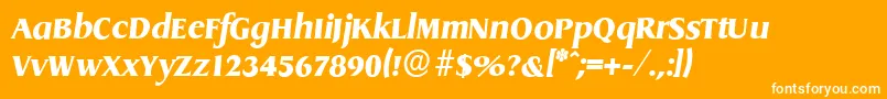 Weitere Informationen zur DragonserialHeavyItalic-Schriftart DragonserialHeavyItalic-Schriftart – Weiße Schriften auf orangefarbenem Hintergrund