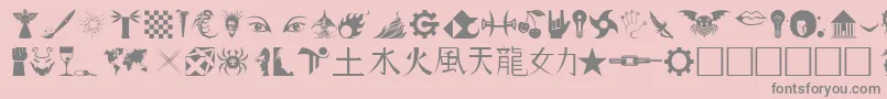 Hongs2Dings Font – Gray Fonts on Pink Background