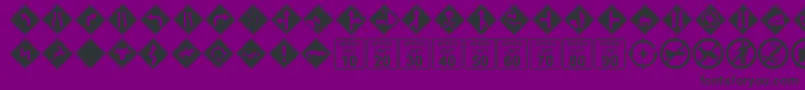 Ggsid-Schriftart – Schwarze Schriften auf violettem Hintergrund