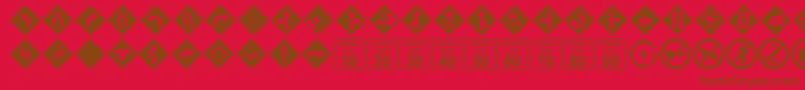 Ggsid-fontti – ruskeat fontit punaisella taustalla