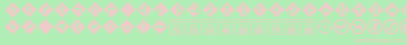 Шрифт Ggsid – розовые шрифты на зелёном фоне