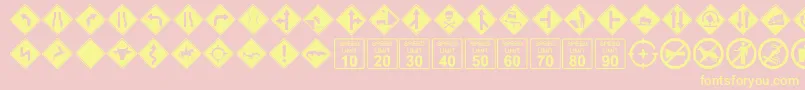 Ggsid Font – Yellow Fonts on Pink Background