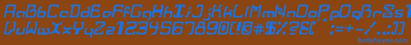 RvrIt Font – Blue Fonts on Brown Background