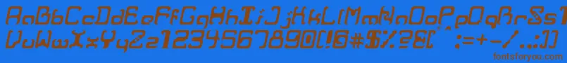 RvrIt Font – Brown Fonts on Blue Background