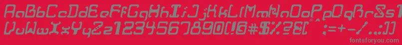 フォントRvrIt – 赤い背景に灰色の文字