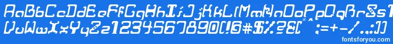 フォントRvrIt – 青い背景に白い文字