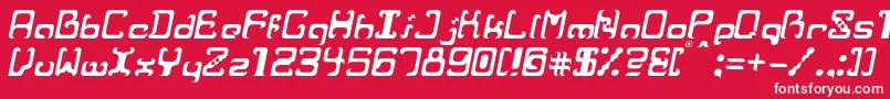 フォントRvrIt – 赤い背景に白い文字