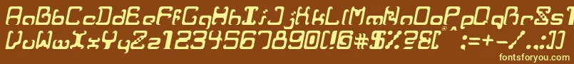 RvrIt Font – Yellow Fonts on Brown Background