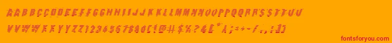 Earthshakegradital Font – Red Fonts on Orange Background