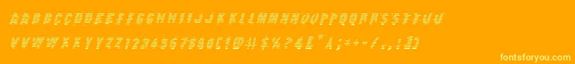 fuente Earthshakegradital – Fuentes Amarillas Sobre Fondo Naranja